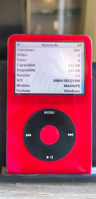 iPod Classic Rojo 256 GB