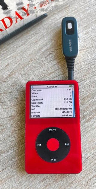 iPod Classic Rojo 256 GB