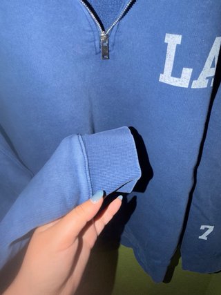 Sudadera Zara Azul con Logo LA