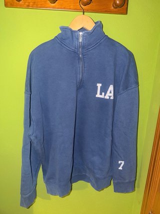 Sudadera Zara Azul con Logo LA