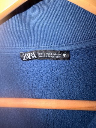 Sudadera Zara Azul con Logo LA