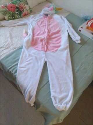 Disfraz Unicornio Blanco y Rosa Talla M/L