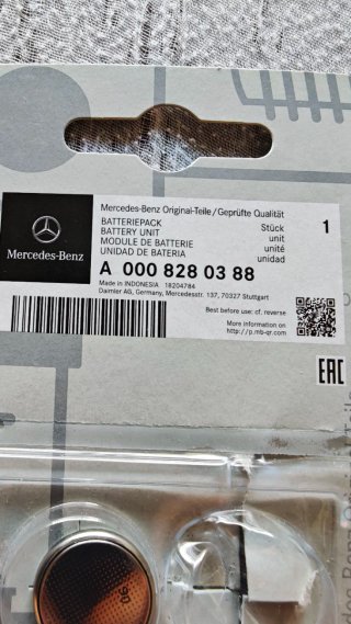 Pila Llave Mercedes-Benz Original A 000 828 03 88