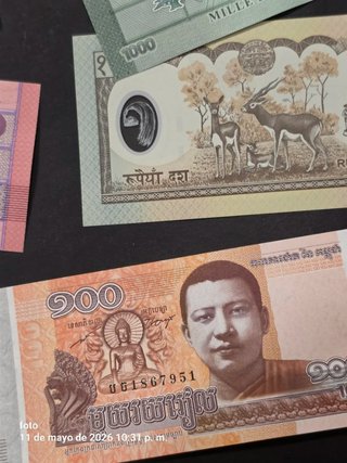 Colección de 19 Billetes asiaticos sin circular.
