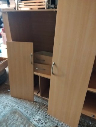Armario ropero madera y metal