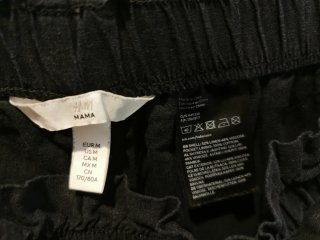 Pantalones premamá negros Talla M