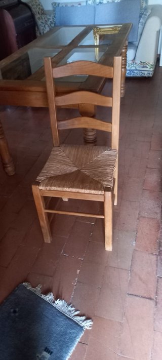 Mesa de madera mexicana y 6 sillas