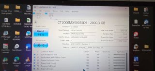SSD Crucial MX500 2TB 2.5 SATA 99% Salud