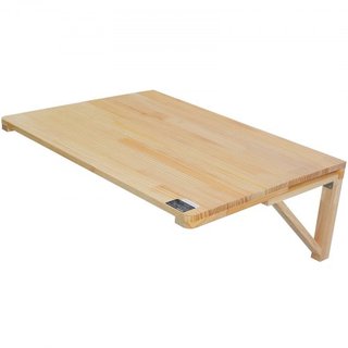 Mesa Plegable Montada en la Pared, Mesa de Hoja Caída de 31.5" x 23.62" Montada en la Pared, Escritorio Flotante de Madera con Soporte de Hierro, Escritorio Plegable para Espacios Pequeños, Oficin...