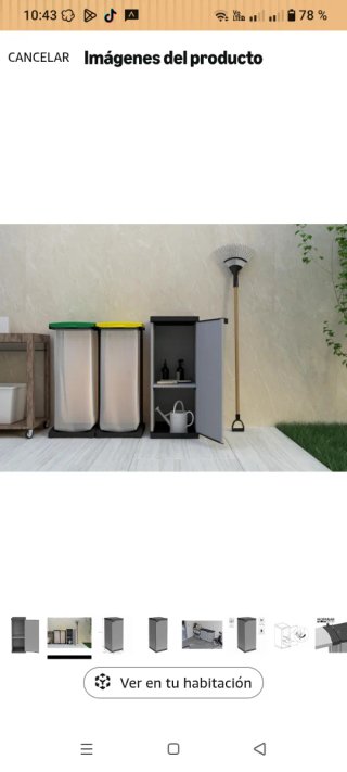 Armadio PVC Grigio Nuovo Giardino/Terrazzo