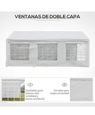 Tenda per feste e eventi Outsunny 6x3m Bianca Nuova