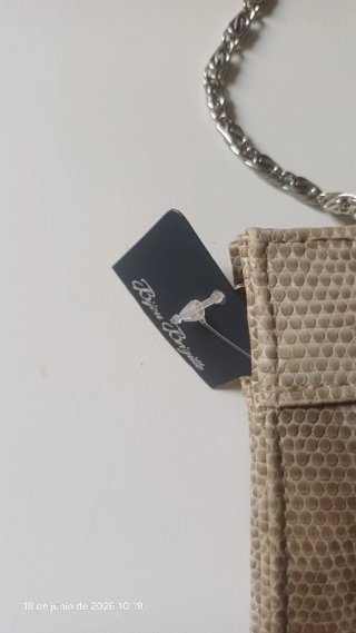 Bolso Biyouxb Brigitte Beige/Plata Cadena