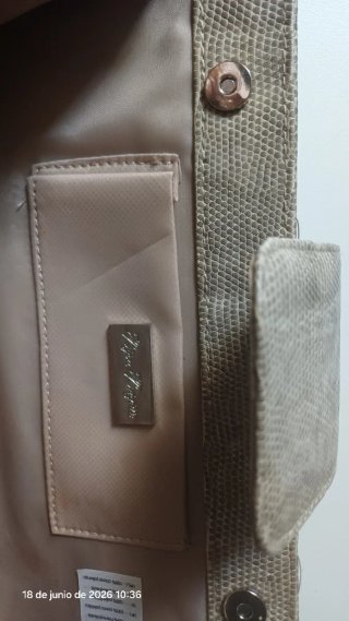 Bolso Biyouxb Brigitte Beige/Plata Cadena
