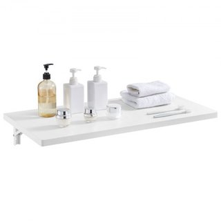 Mesa Plegable Montada en la Pared, Mesa de Montaje en la Pared de 47.2 x 19.7 pulgadas, Escritorio Flotante con Soporte de Hierro, Escritorio Plegable para Espacios Pequeños, Oficina en Casa, Come...