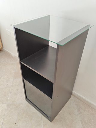 Mobile carrello Stereo anta coperchio vetro hifi