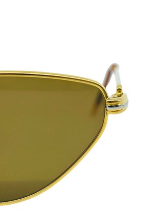 Cartier Vintage Rivoli Gold Cat Eye Occhiali Sole