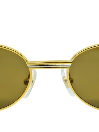 Cartier Vintage Rivoli Gold Cat Eye Occhiali Sole