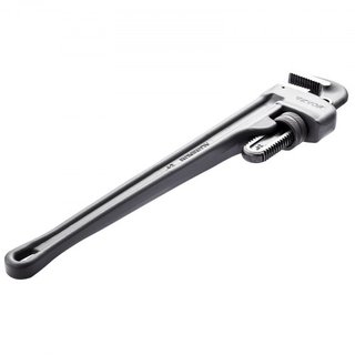Llave de tubo, llave de tubo recta de aluminio de 24", llave de plomería ajustable, con mandíbula de alta resistencia y mango ergonómico, fácil de transportar, diseño colgante, para tuberías de ag...