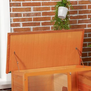 Jaula para Conejos Conejera de Exterior en Madera de Abeto 90 X 45 X 80Cm