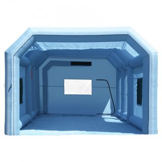 Cabina de Pintura Inflable, 23 x 13.1 x 9 pies/7 x 4 x 2.7 m Cabina de Spray Inflable, con sopladores potentes de 750W+480W y sistema de filtración de aire, Cabina de Pintura Portátil para Camione...
