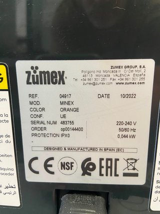 Exprimidor ZUMEX Automático - Ocasión