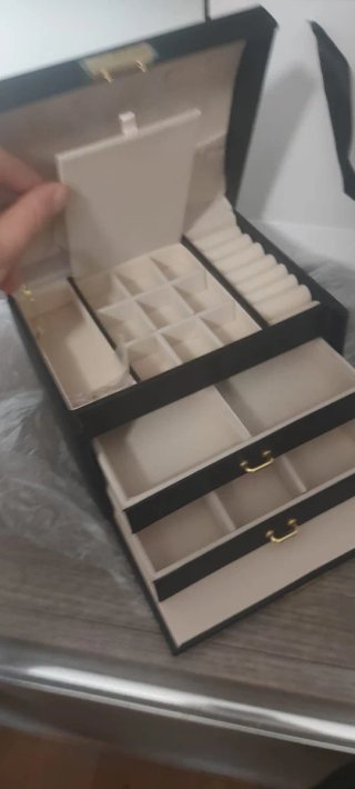 Portagioie nero e beige
