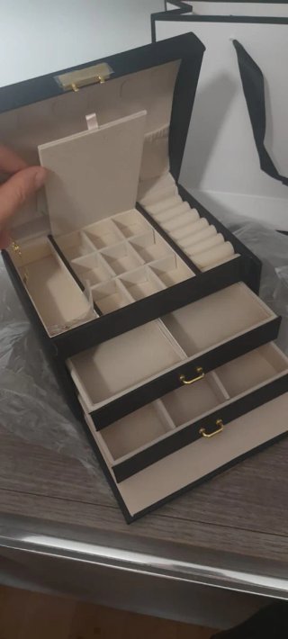 Portagioie nero e beige