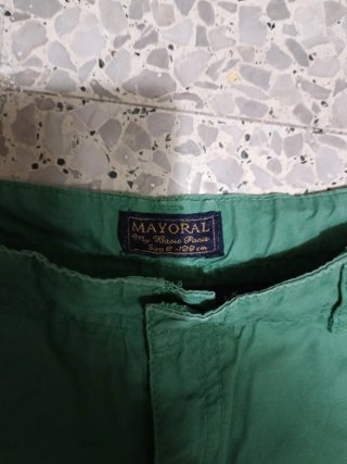 Set abbigliamento bambino con camicia a quadri e bermuda verde