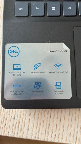 Portátil Dell Inspiron 15 Serie 7000