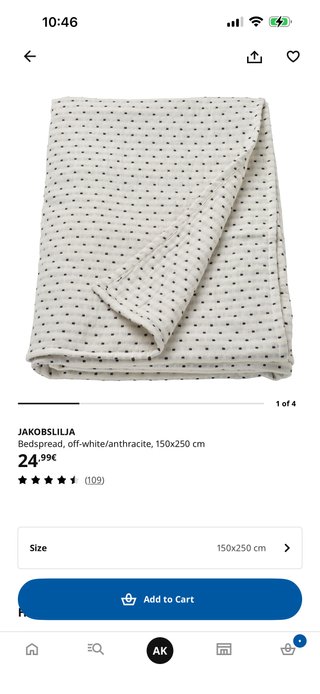 Mantas IKEA  150*250 JACOBSLILJA INDIRA