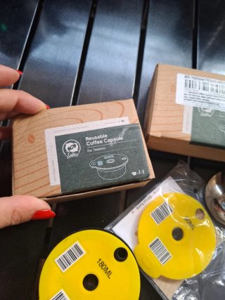 Cápsula reutilizable café metal y plástico