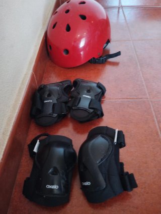 Casco y protecciones Oxelo niño