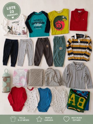 Lote 23 capi bambino/bebè 9-12 mesi