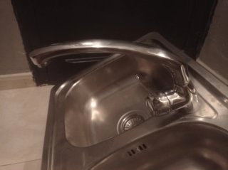 Lavadero doble inoxidable con grifo