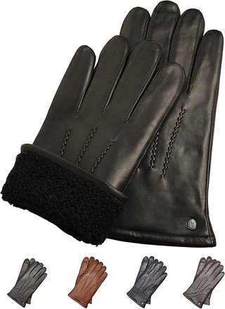 Guantes de Piel AKAROA Negros Talla XL