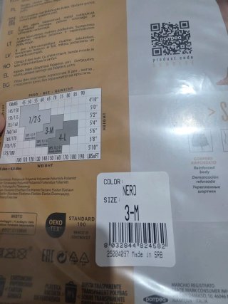 Collant 8 den Pompea Nero M