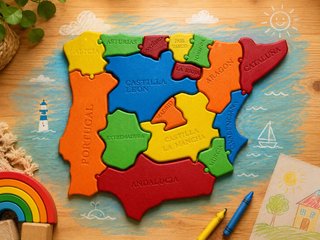 Puzzle delle Comunità Autonome di Spagna e Portogallo