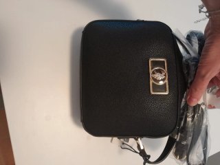 Borsa U.S. Polo Assn. nera con dettagli oro
