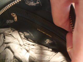 Borsa U.S. Polo Assn. nera con dettagli oro