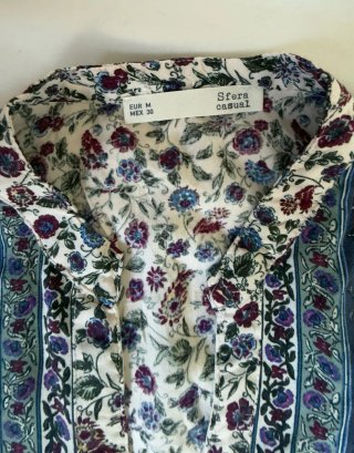 Vestido Sfera, estampado floral, Talla M