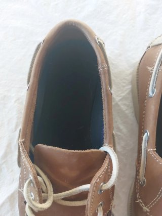 Scarpe nautiche in pelle marrone
