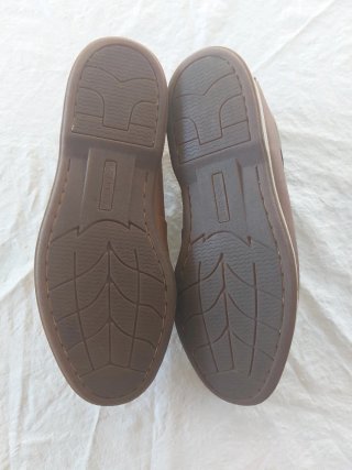 Scarpe nautiche in pelle marrone
