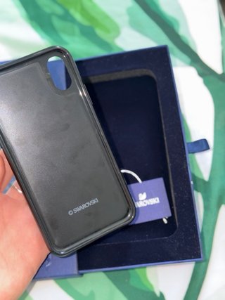Funda Swarovski iPhone X Negra Brillante