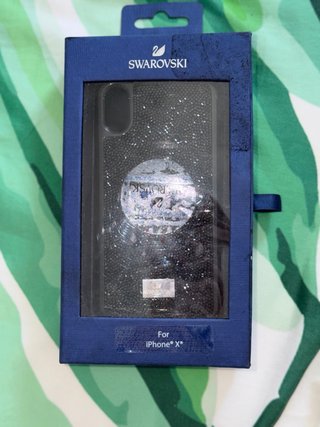 Funda Swarovski iPhone X Negra Brillante