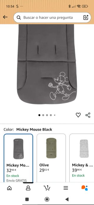 Colchón silla paseo Mickey Mouse