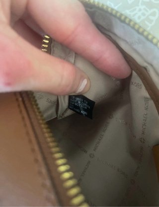 Borsa a tracolla Michael Kors beige e marrone