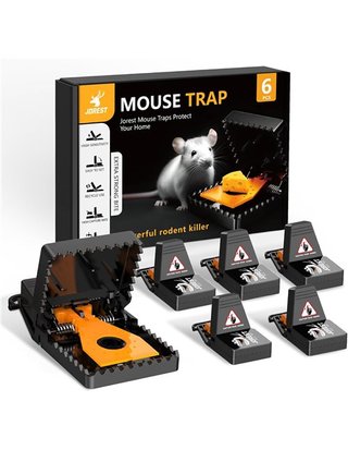 Jorest 6pcs Trampas para Ratones - Trampas Ratas Alta sensibilidad atrapa y Mata inmediato - Reutilizable Ratonera Cepo para Inter