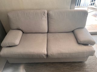 Sofá de 2 plazas tapizado gris
