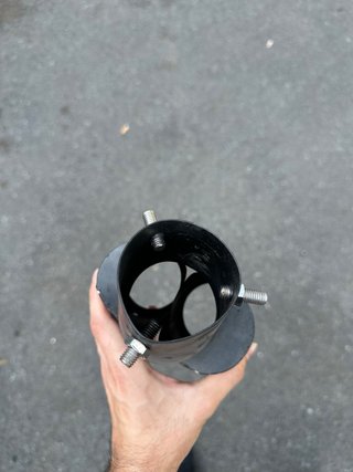 Cola de Escape Doble Cromada