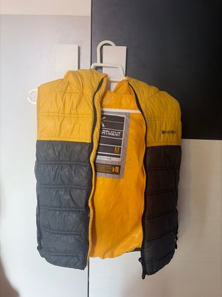 Giubbotto bambino giallo e grigio taglia M 135cm